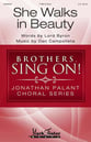 She Walks in Beauty TTBB choral sheet music cover